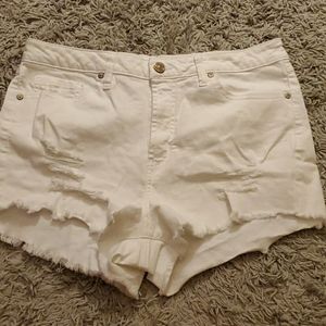 Cute ripped white shorts